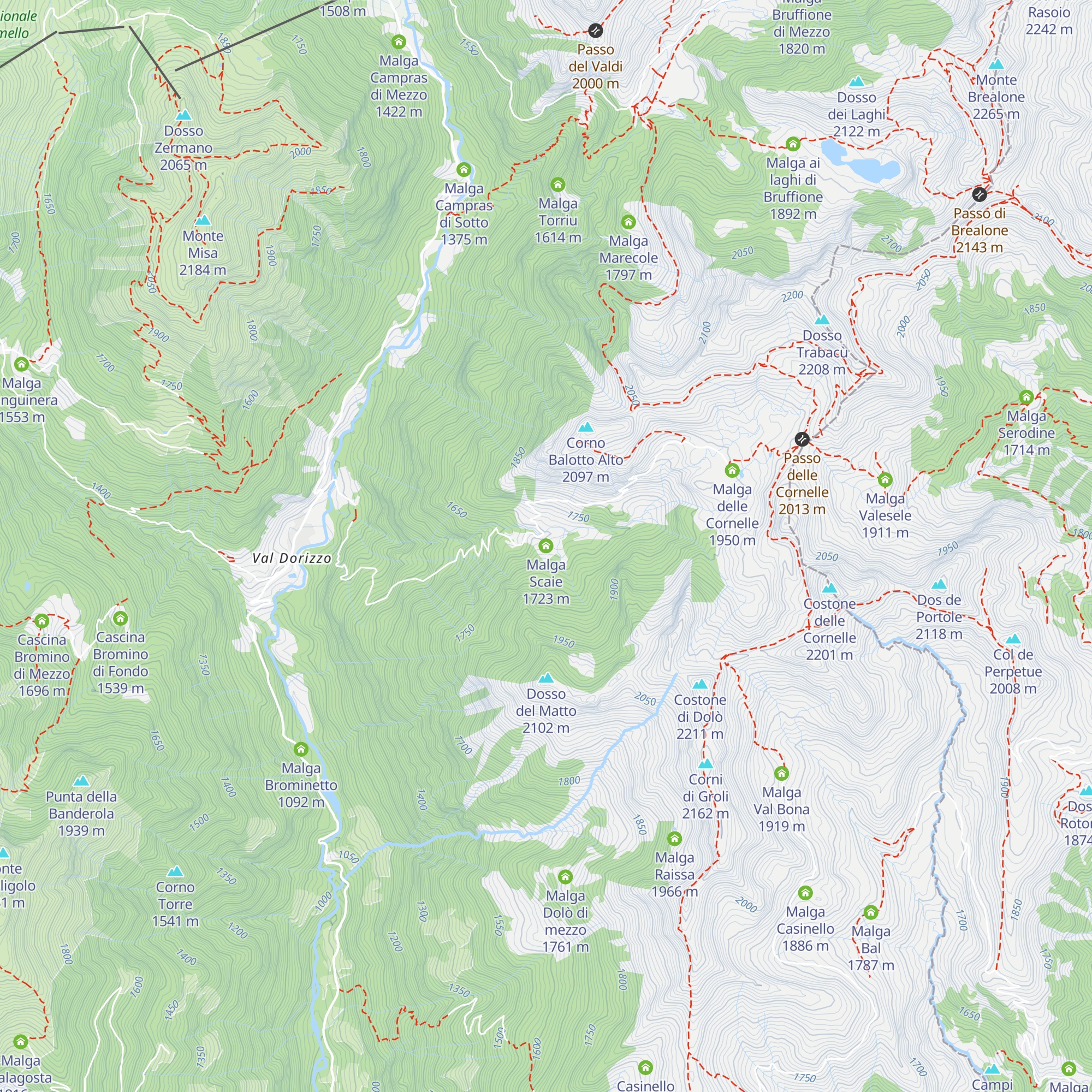 Malga Scaie map