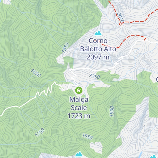 Map of Malga Balotto alto