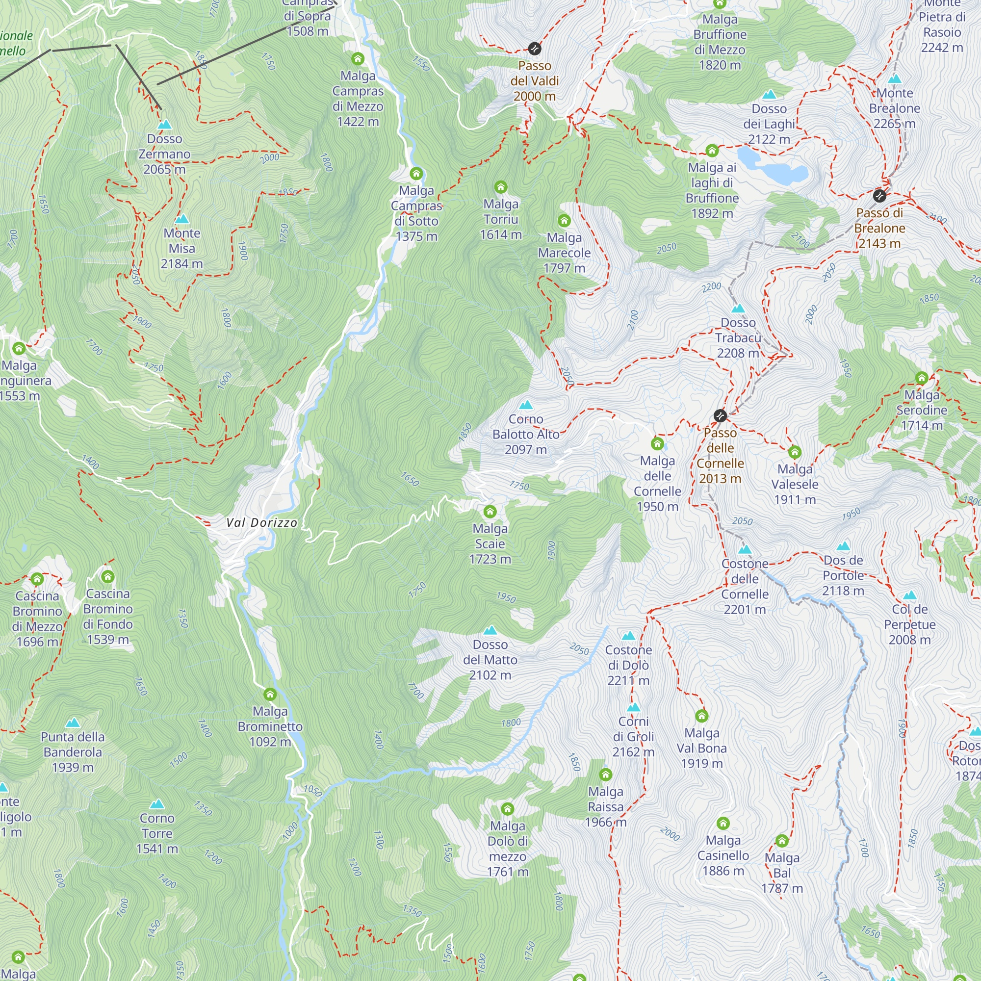 Malga Balotto alto map