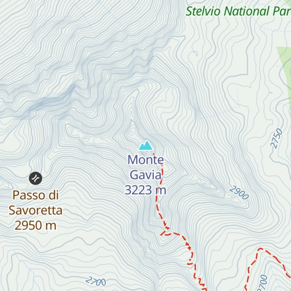 Map of Monte Gavia
