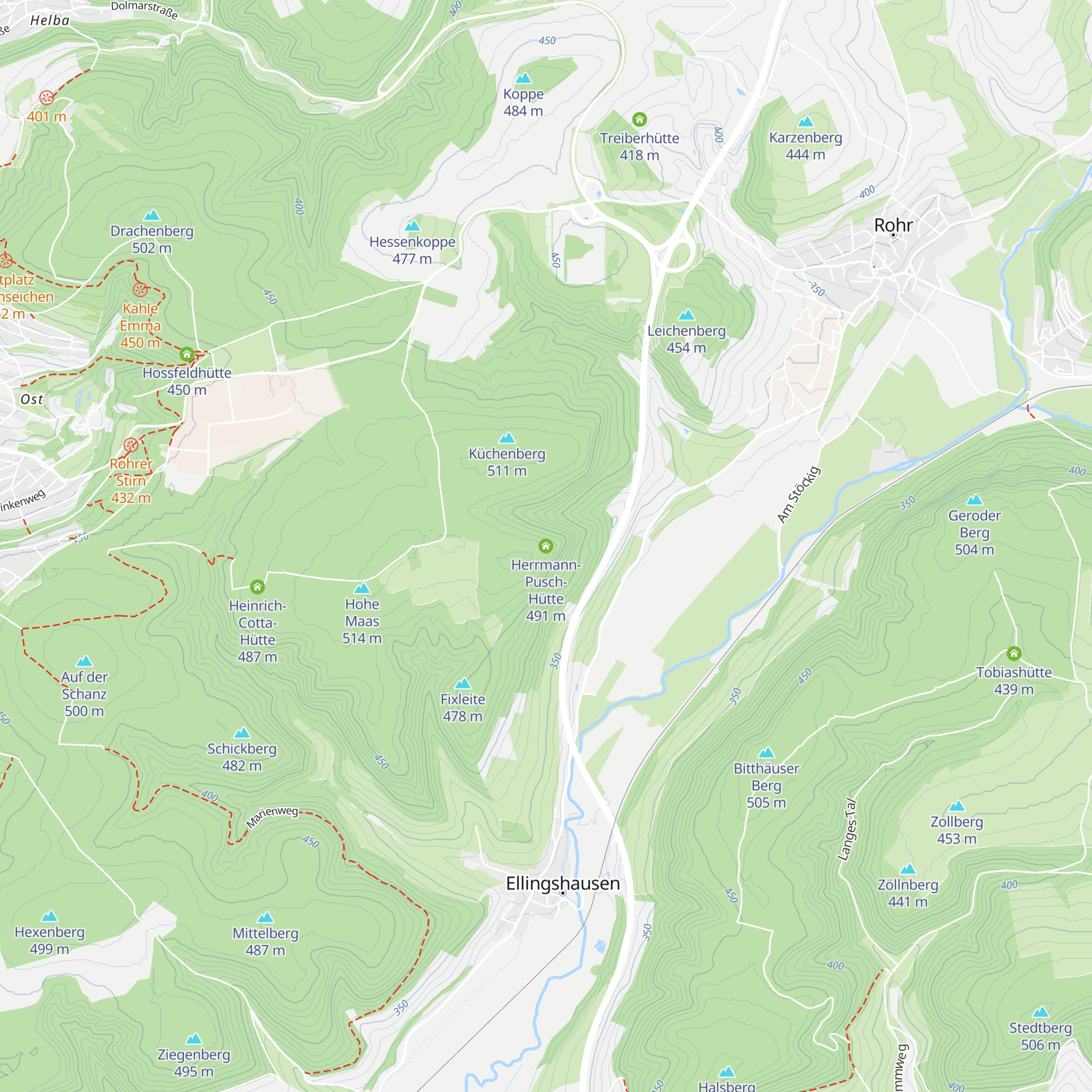 Herrmann-Pusch-Hütte map