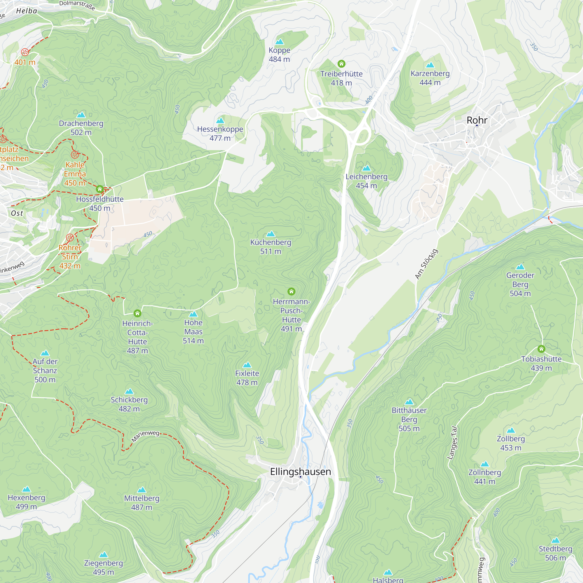 Herrmann-Pusch-Hütte map