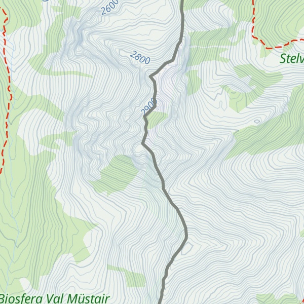 Map of Piz Costainas - Furkelspitz