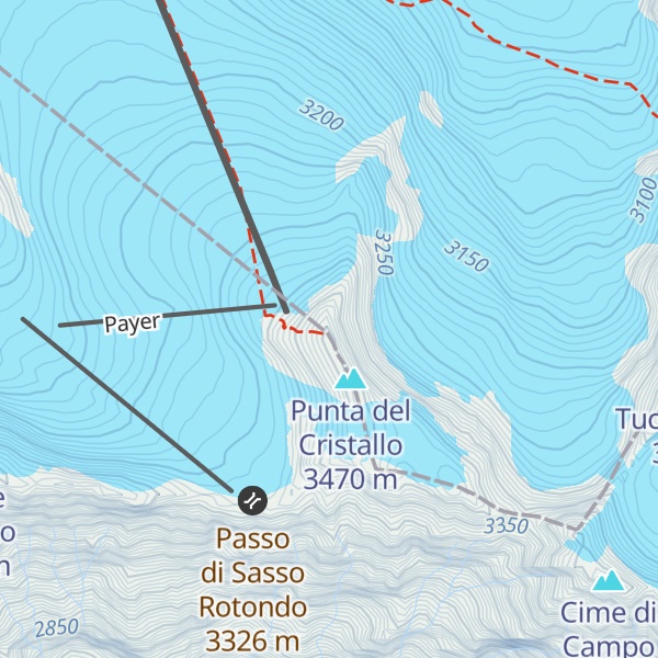 Map of Geisterspitze - Punta degli Spiriti