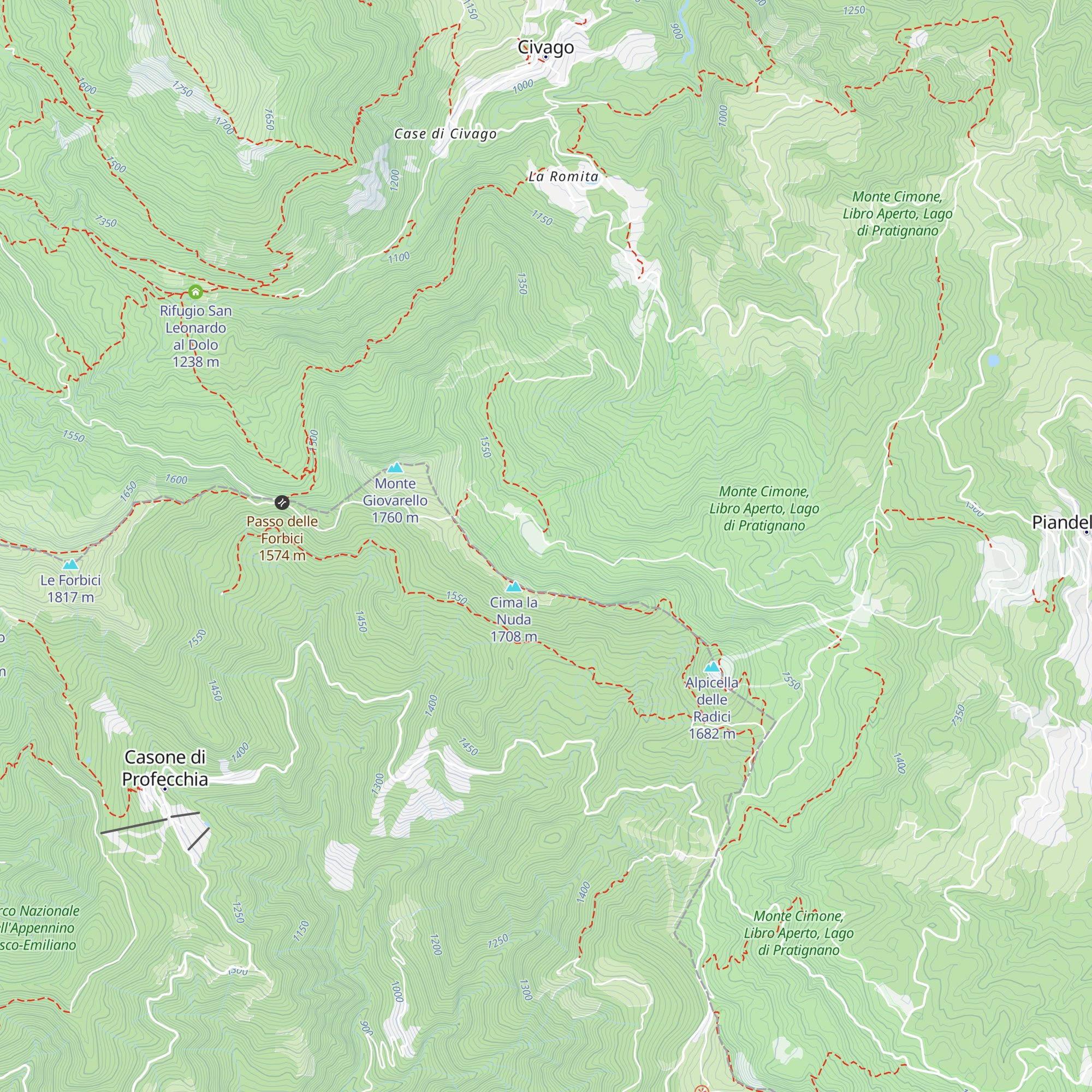 Rifugio Le Maccherie map