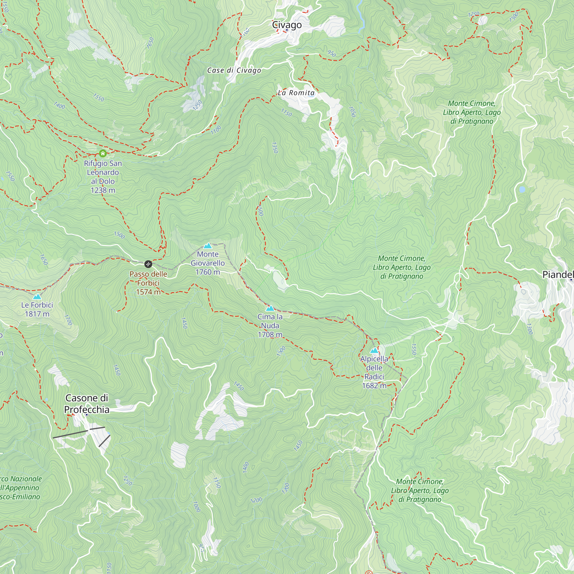 Rifugio Le Maccherie map