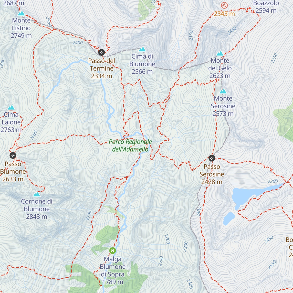 Bivacco Casinello di Blumone map