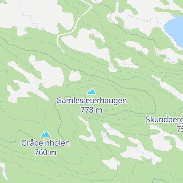 Map of Gamlesæterhaugen
