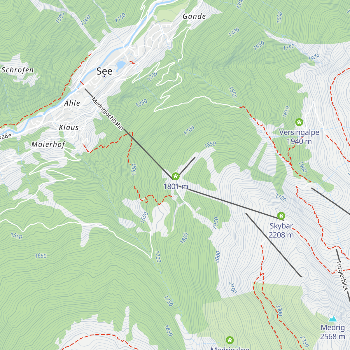 Panoramarestaurant Medrigalm map