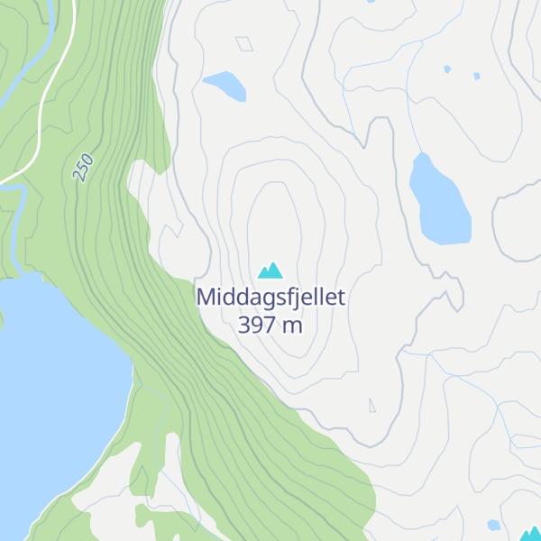 Map of Middagsfjellet