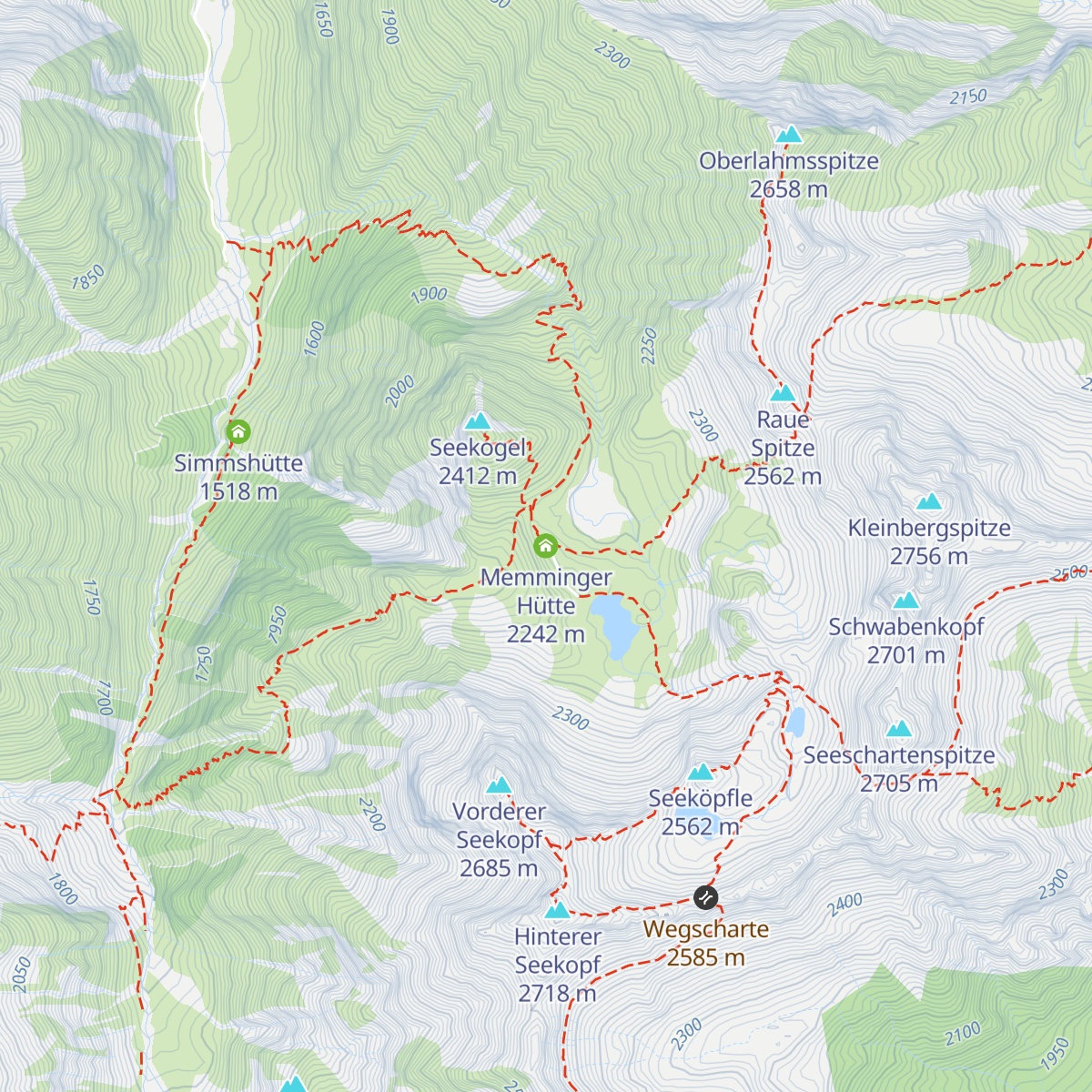 Memminger Hütte map