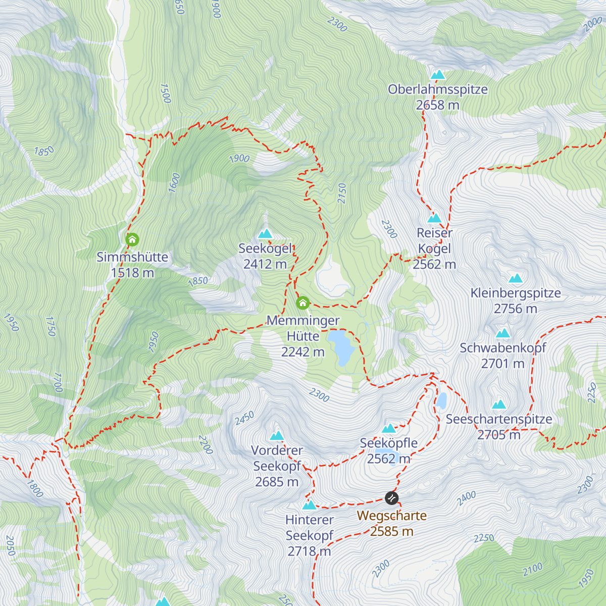 Memminger Hütte map