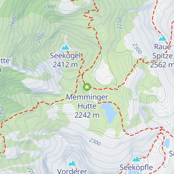 Map of Memminger Hütte