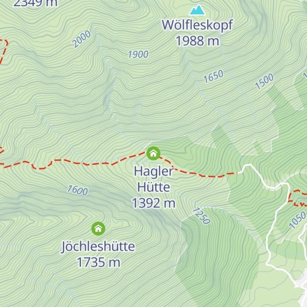 Map of Hagler Hütte