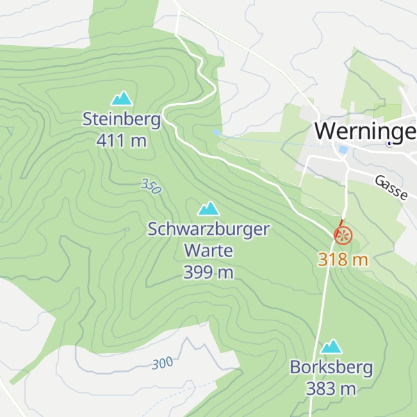 Map of Schwarzburger Warte