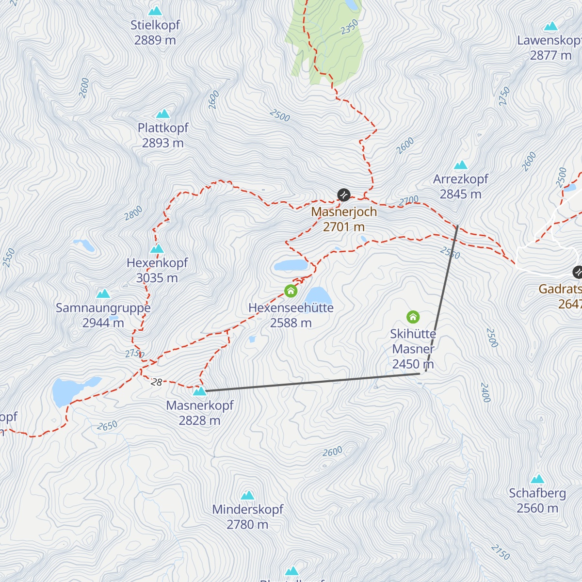 Hexenseehütte map