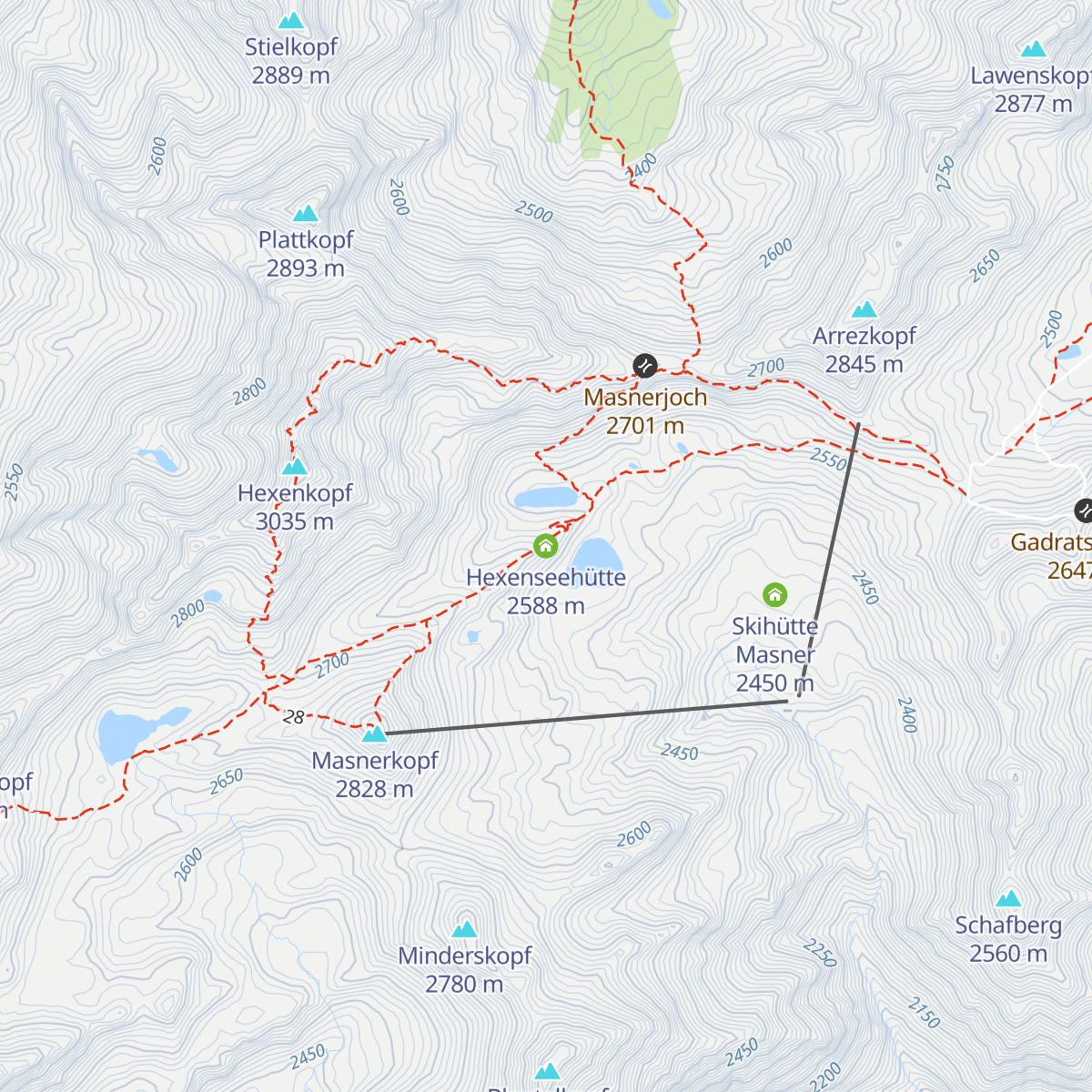 Hexenseehütte map
