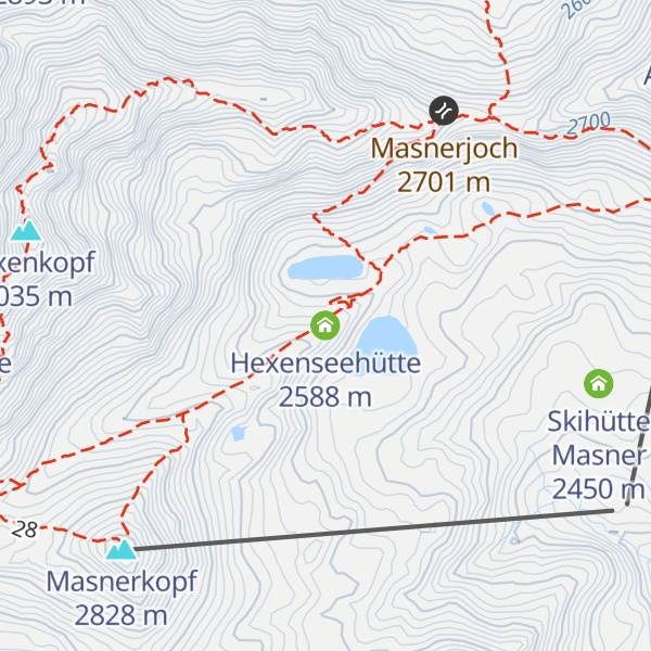 Map of Hexenseehütte