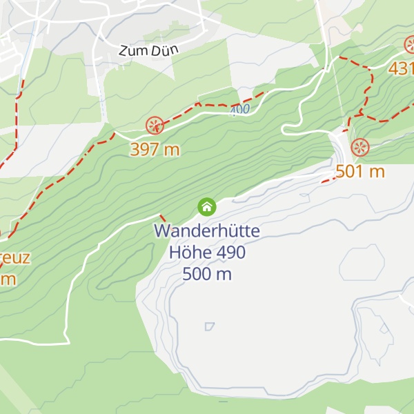 Map of Wanderhütte Höhe 490