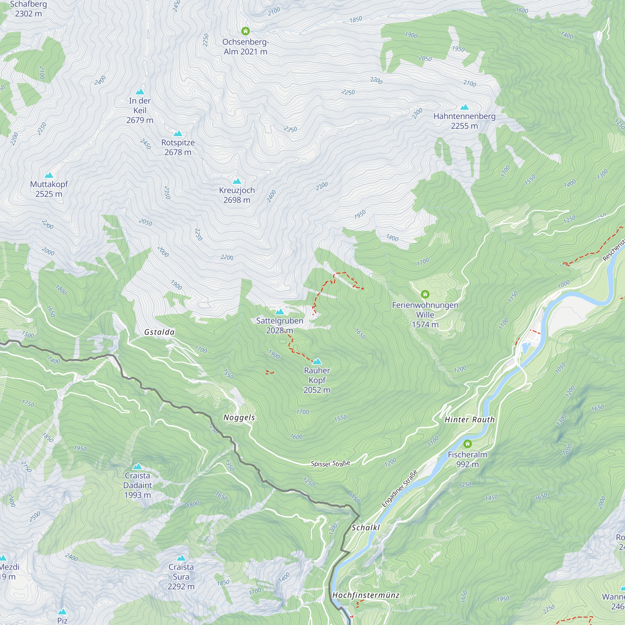 Kobler Alm map