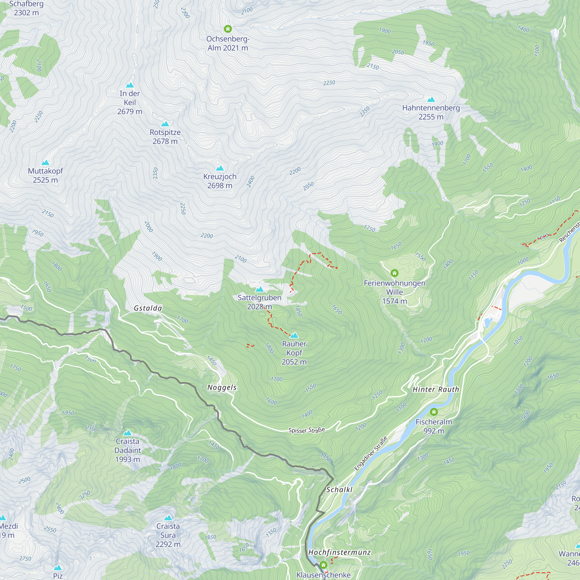 Kobler Alm map