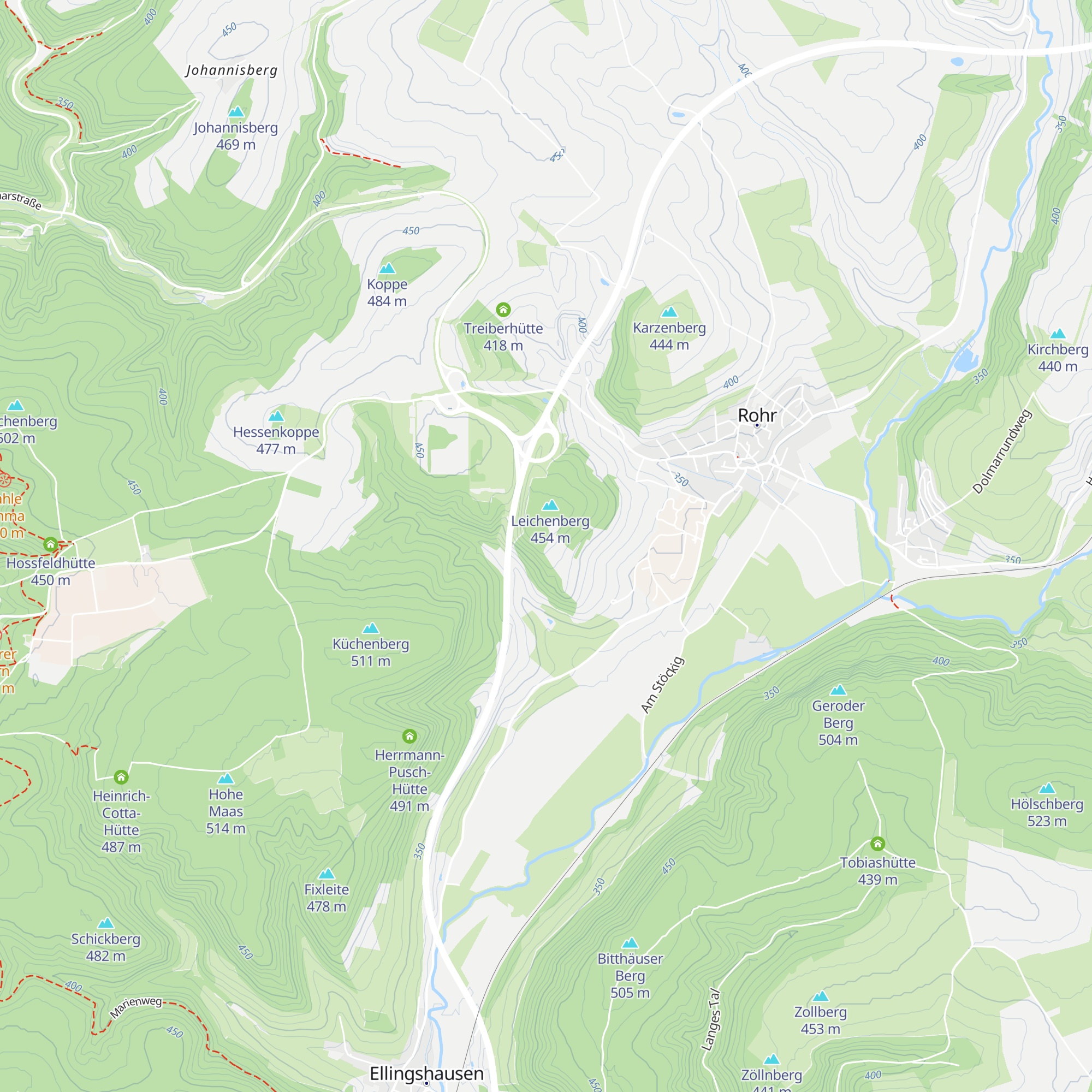 Neue Rohrer Hütte map