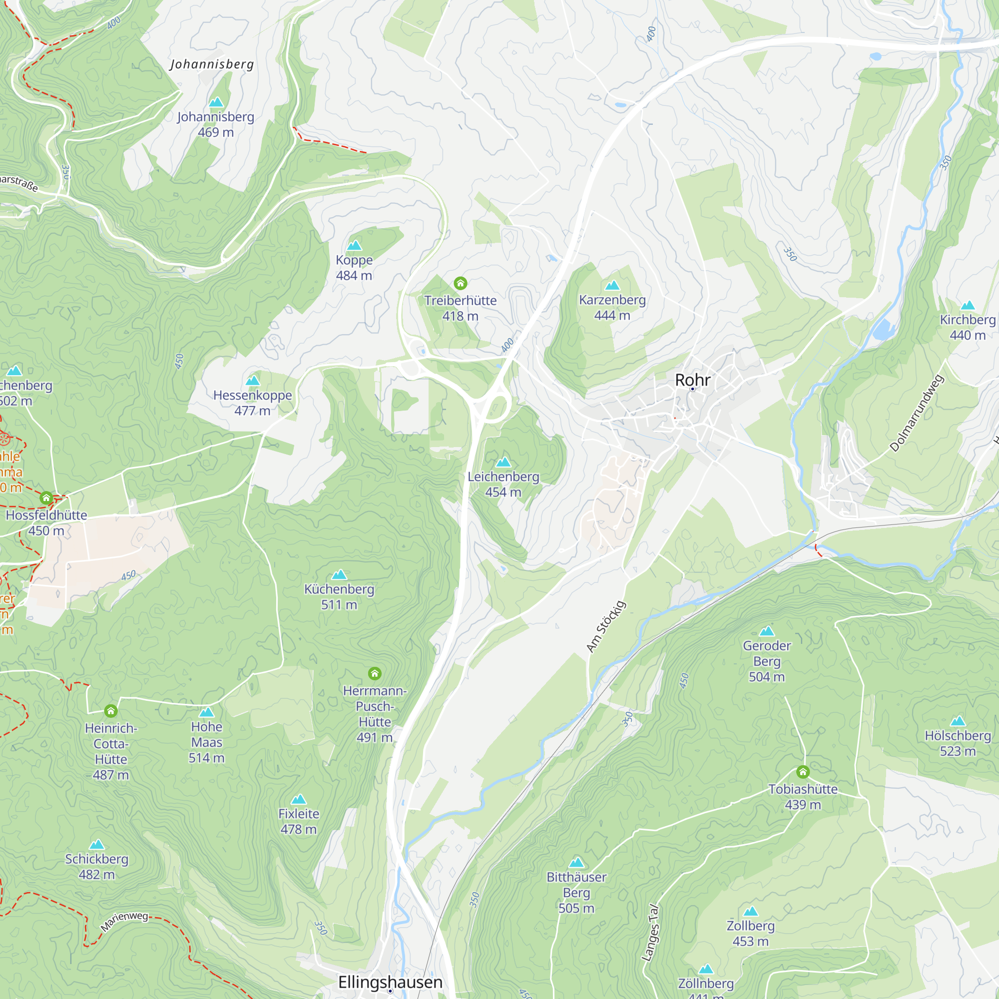 Neue Rohrer Hütte map
