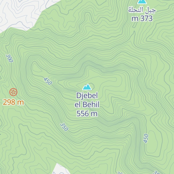 Map of Djebel el Behil