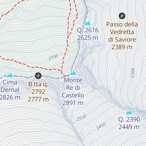 Map of Monte Re di Castello