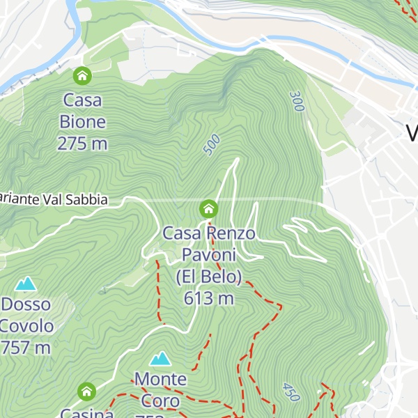 Map of Casa Renzo Pavoni (El Belo)