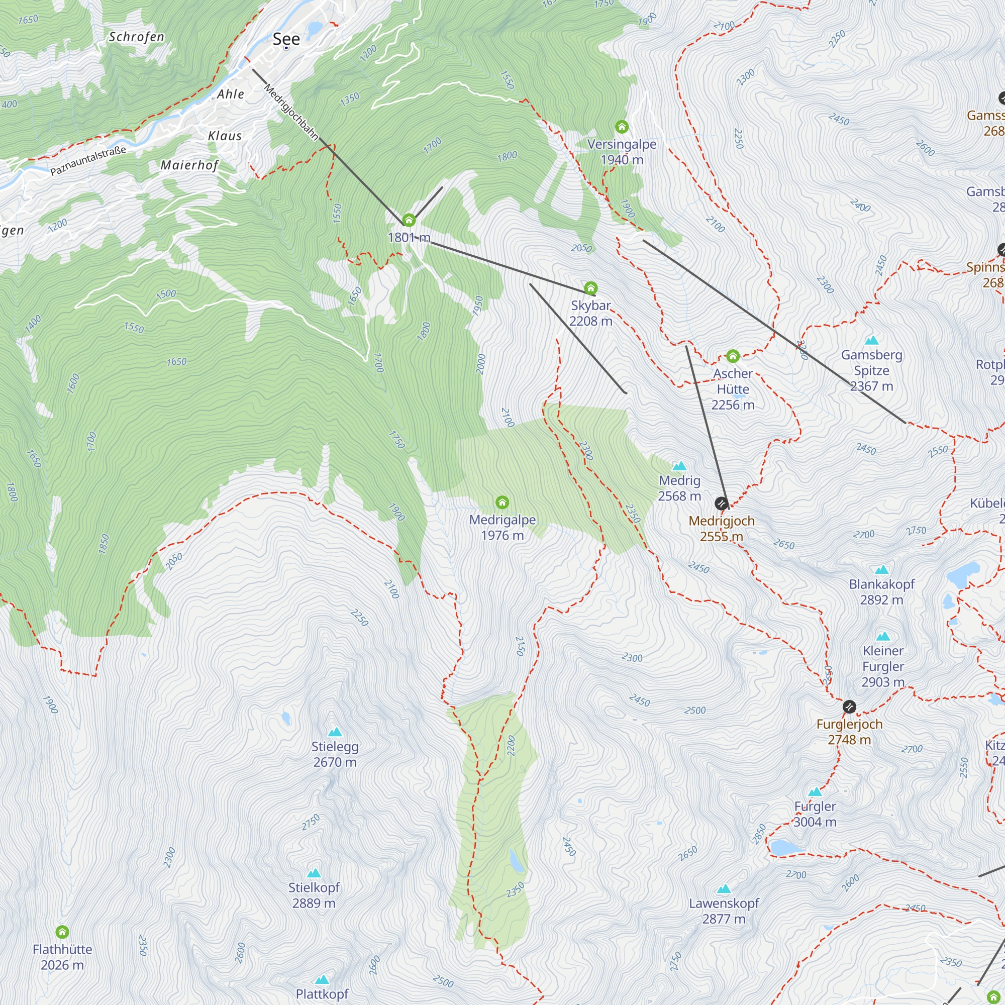 Medrigalpe map