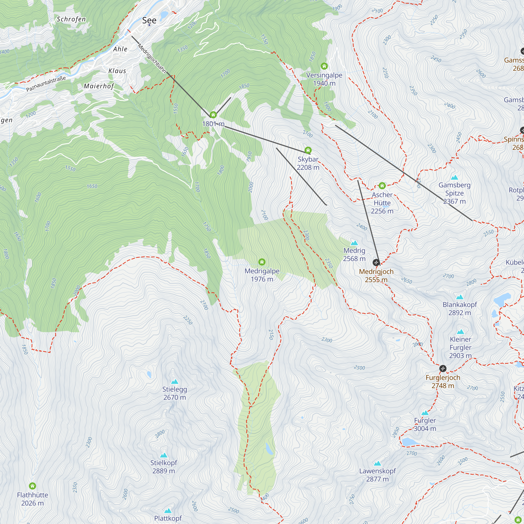 Medrigalpe map