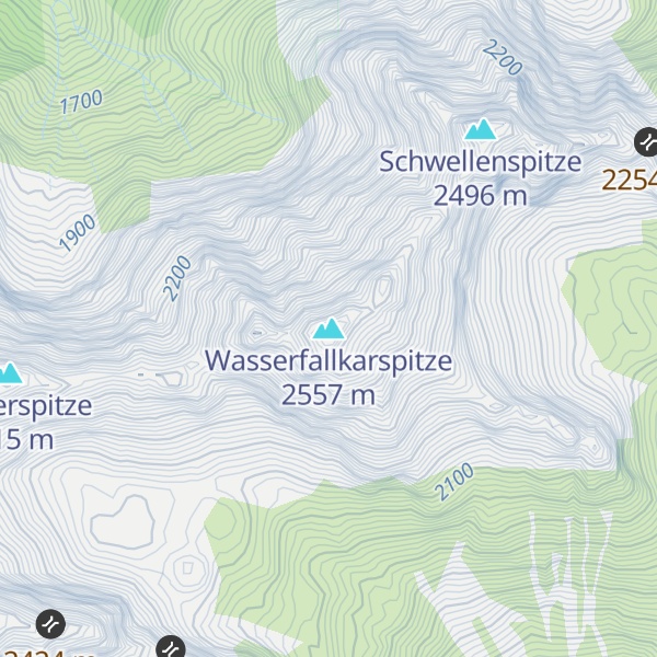 Map of Wasserfallkarspitze