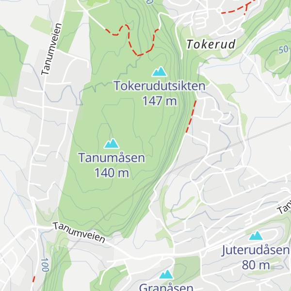 Map of Åsfjellet