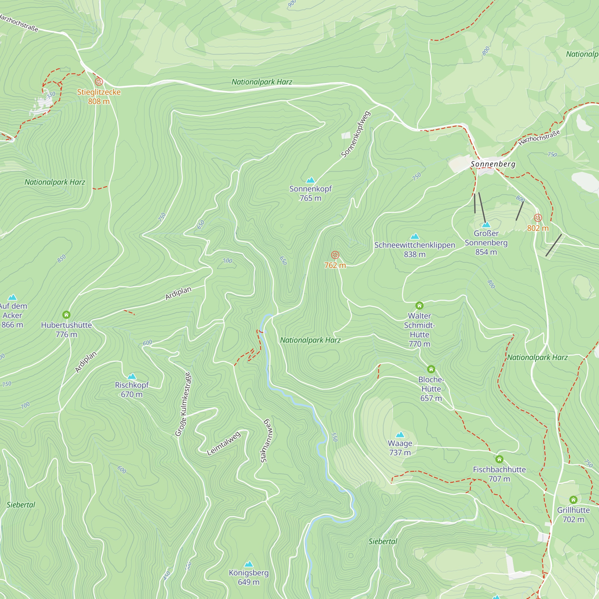 Walter Thörner-Hütte map