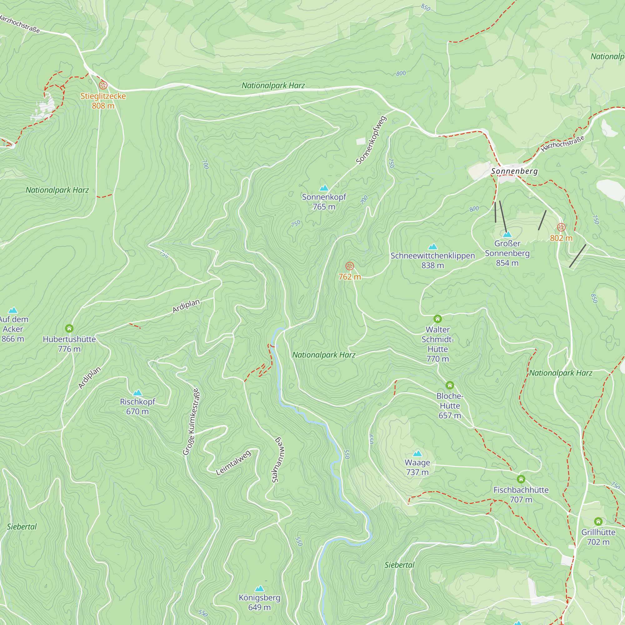 Walter Thörner-Hütte map