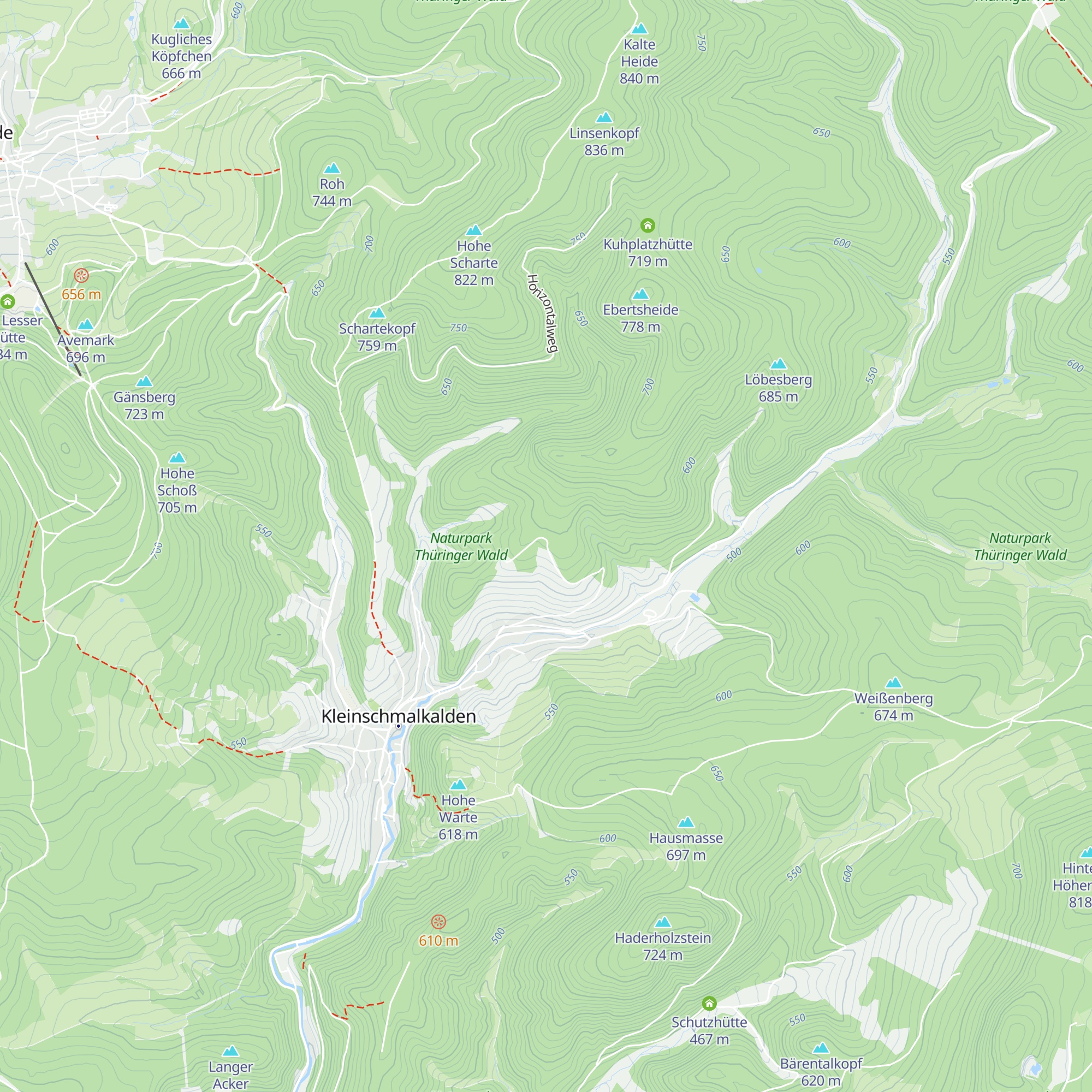 Schutzhütte Pfefferberg map