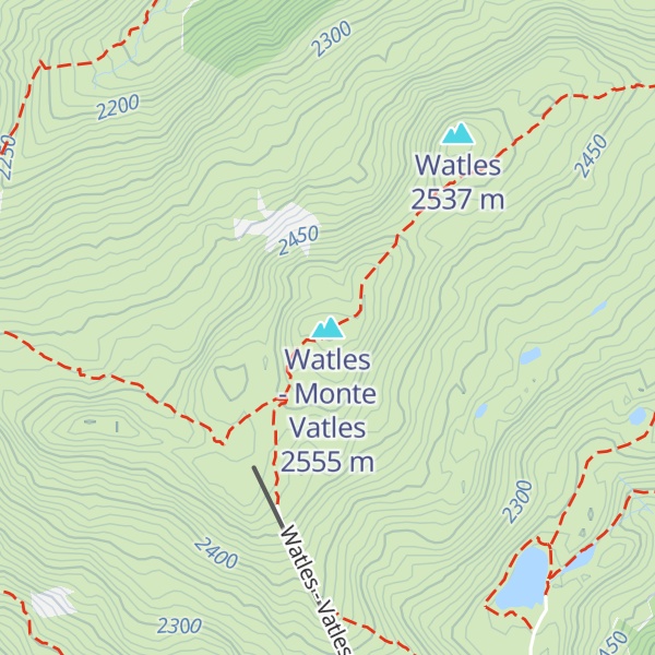Map of Watles - Monte Vatles