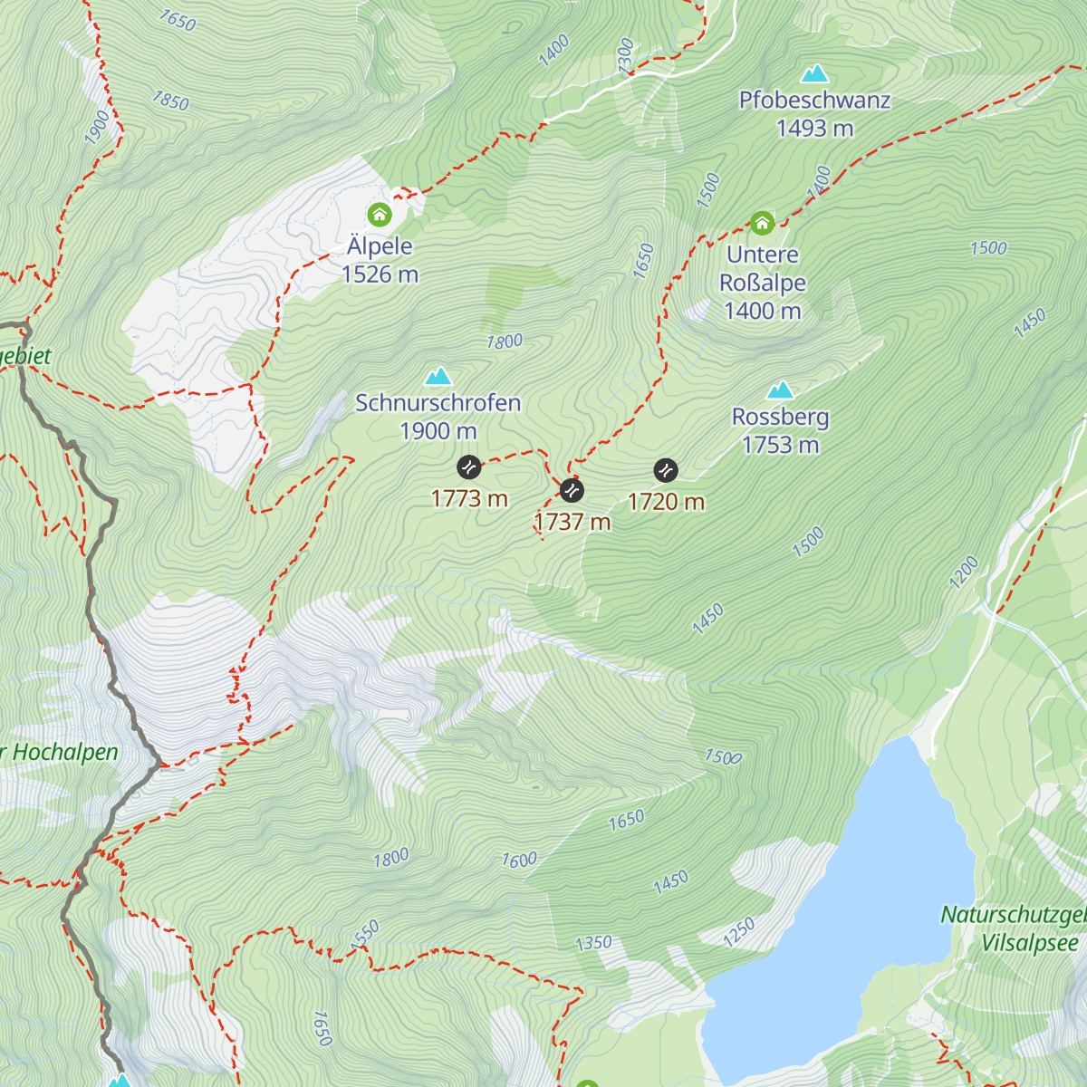 Obere Rossalpe map