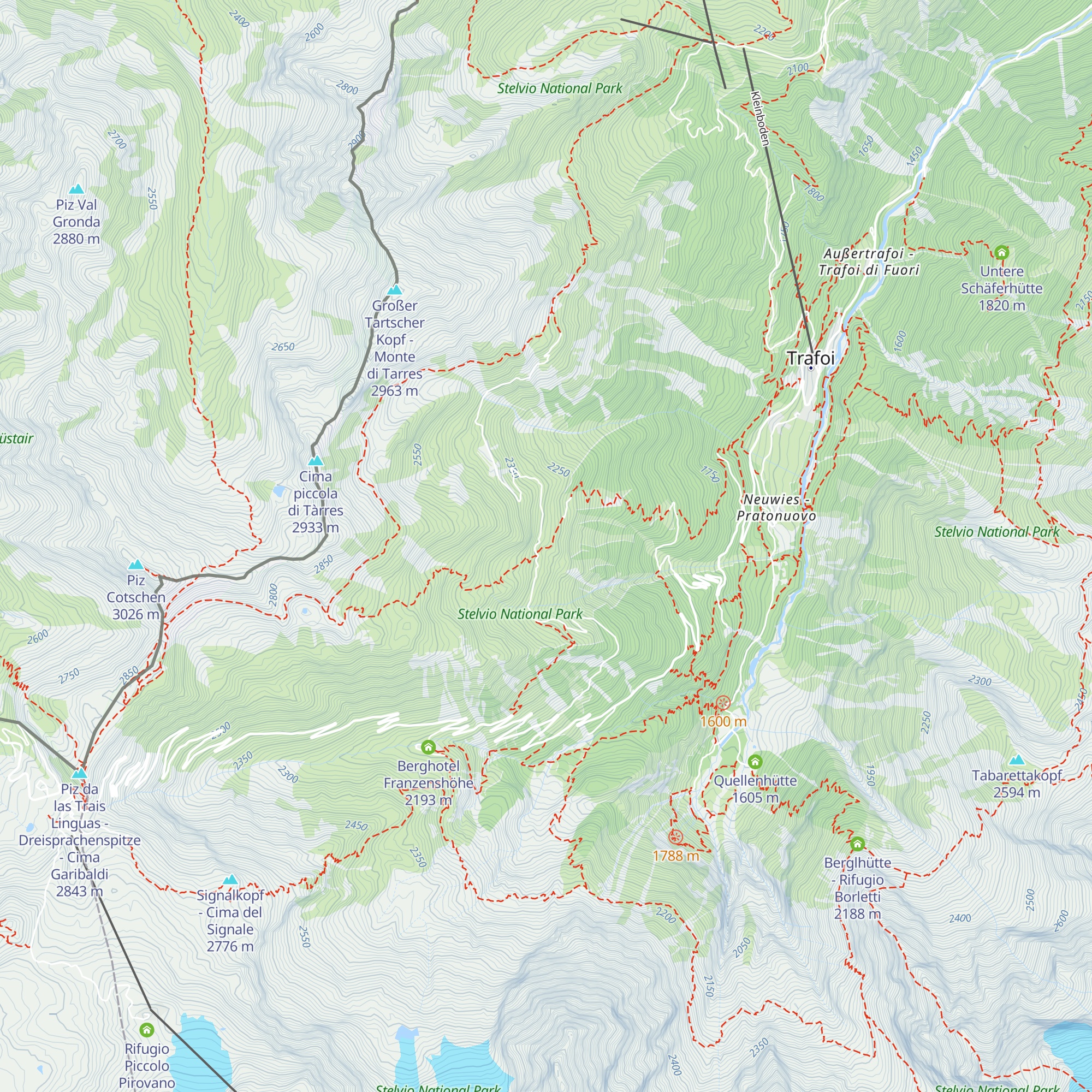 Obertartscher Alm - Malga Tarces di sopra map
