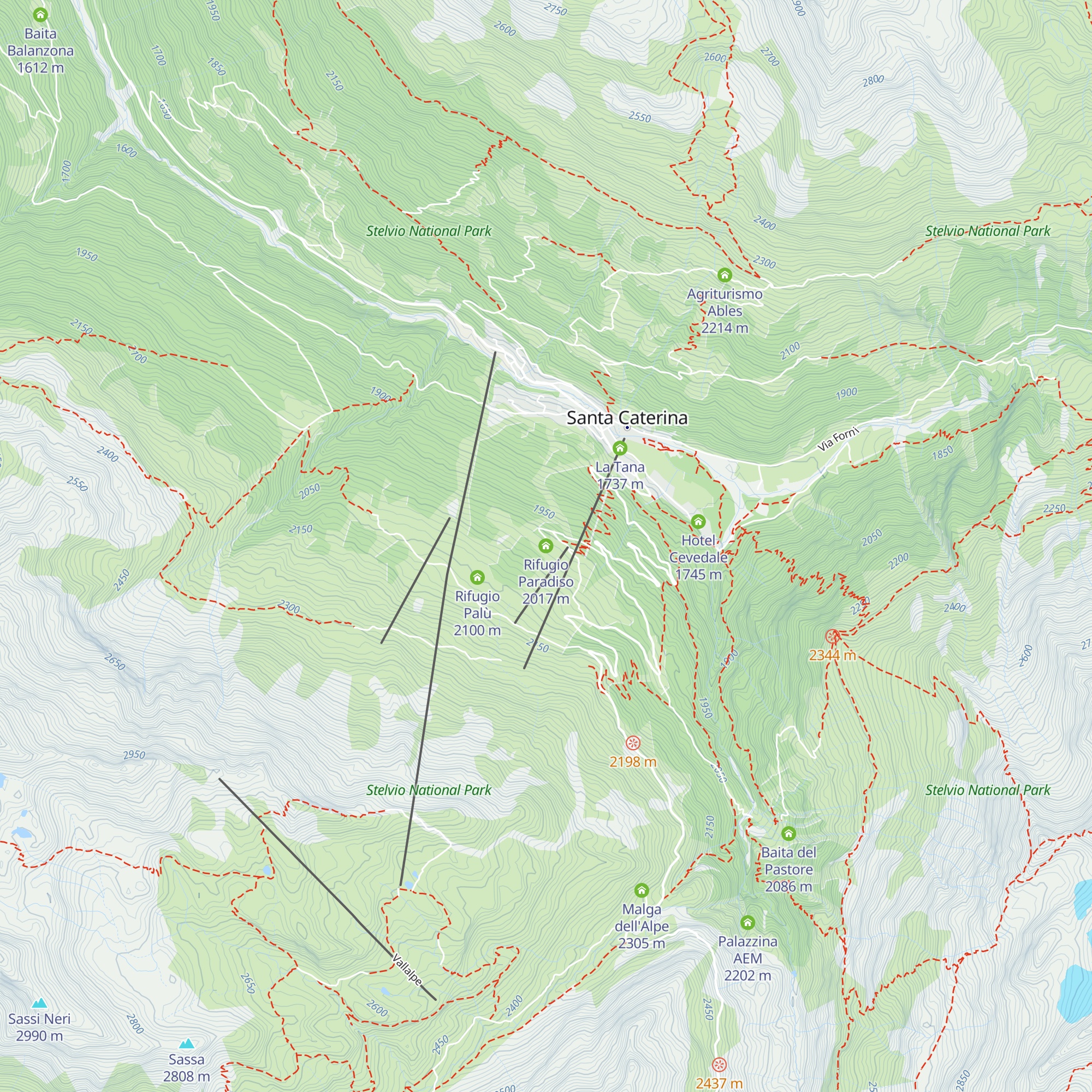 Rifugio Paradiso map