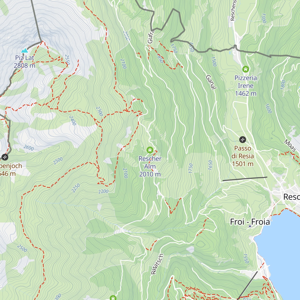 Rescher Alm map