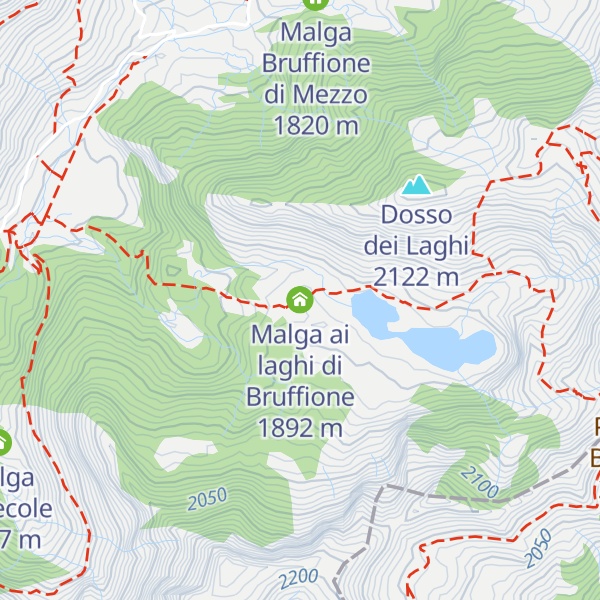 Map of Malga ai laghi di Bruffione