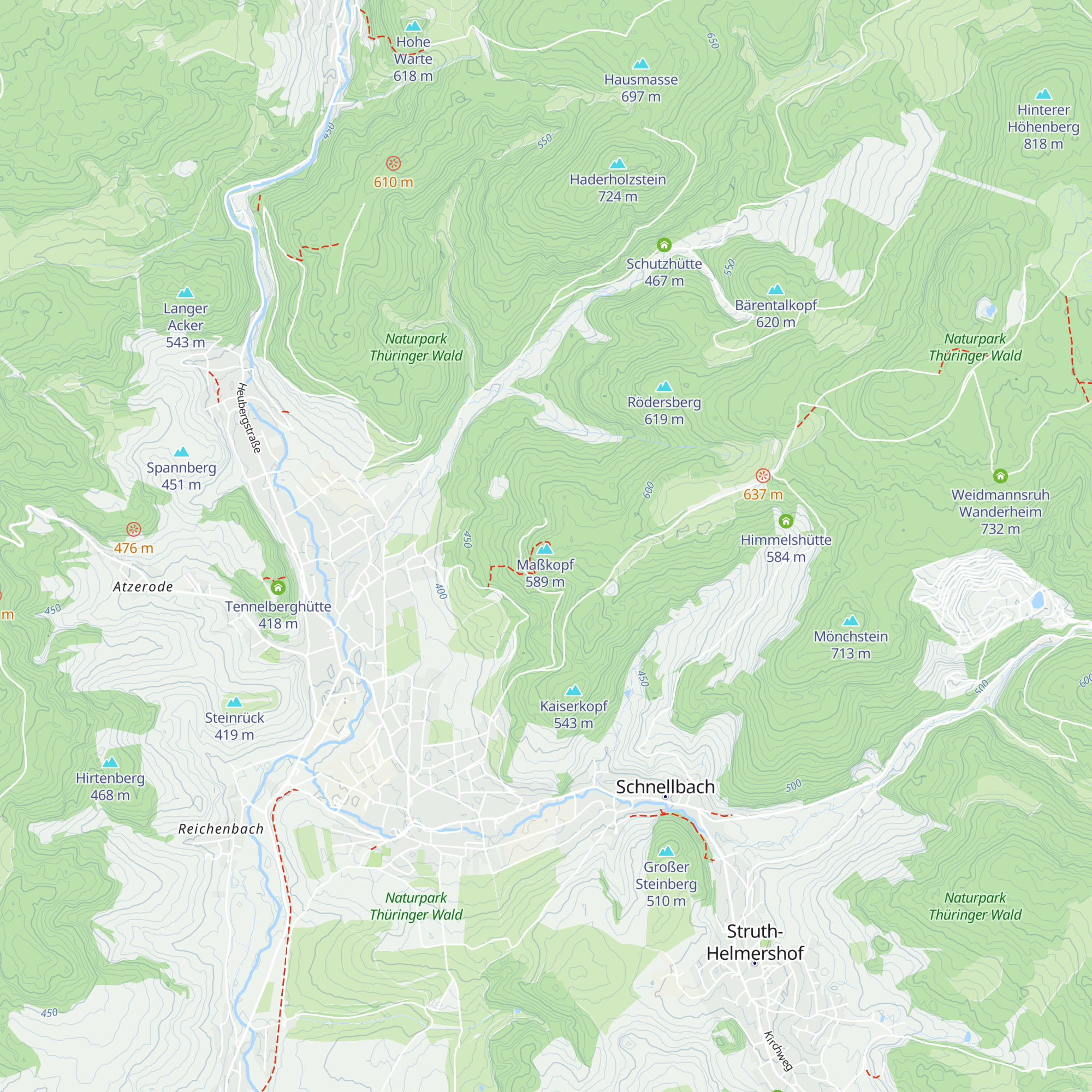Wanderhütte am Maßkopf map