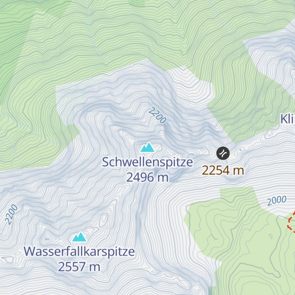 Map of Schwellenspitze