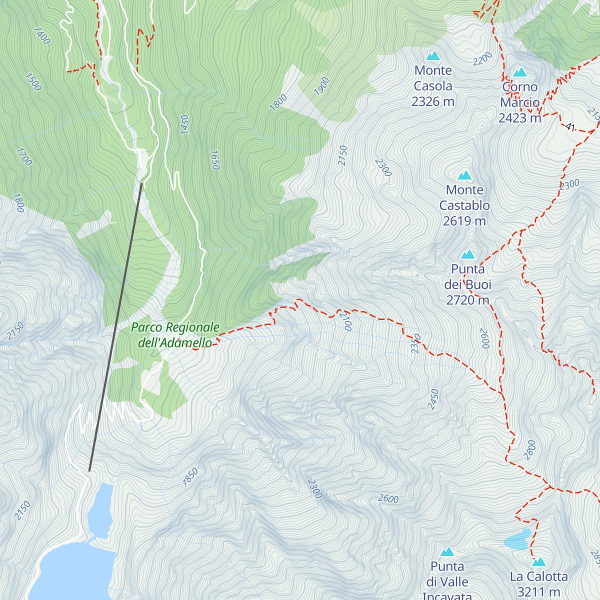 Bivacco Spera (Zani Sperandio) map