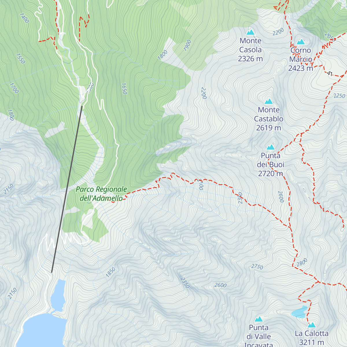 Bivacco Spera (Zani Sperandio) map