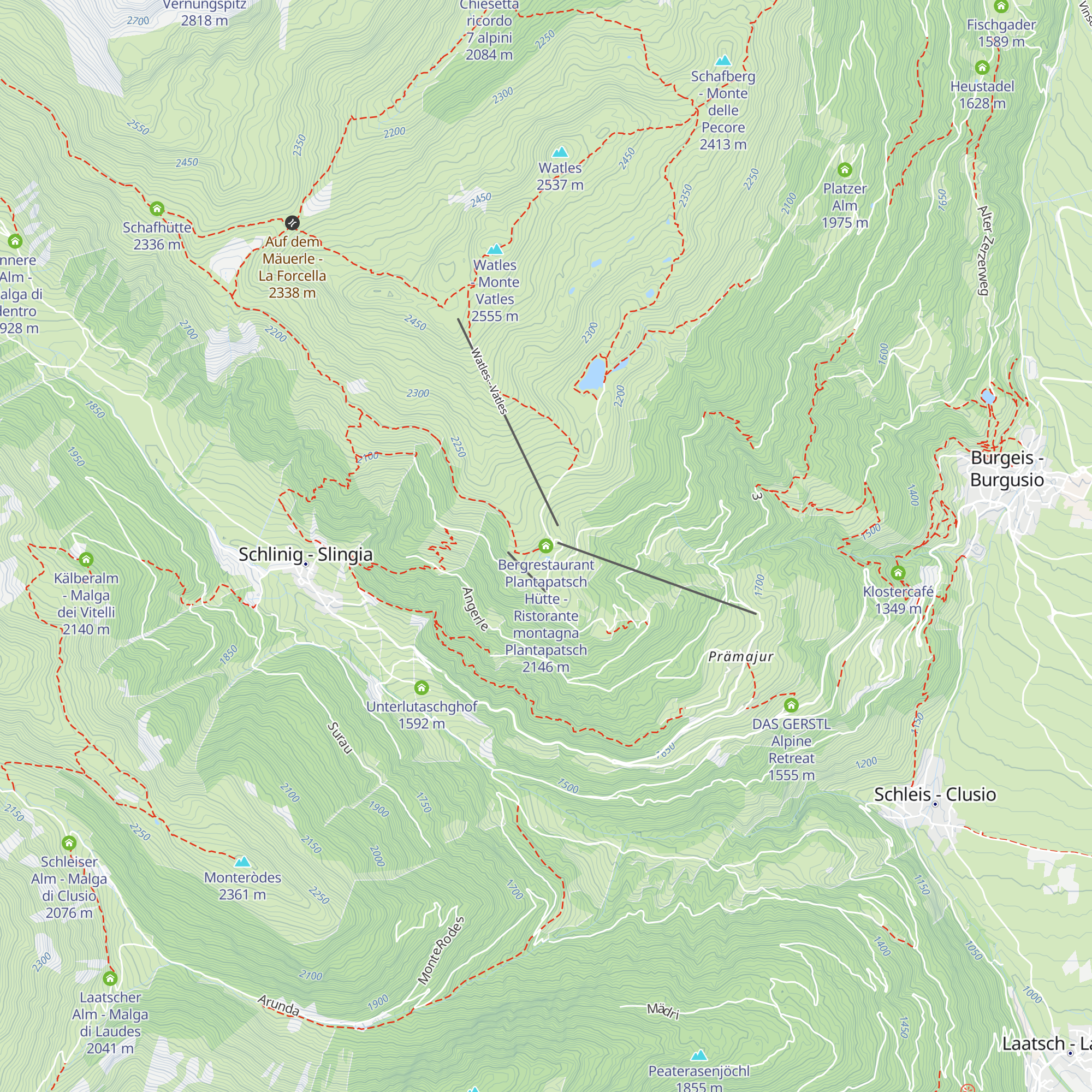 Bergrestaurant Plantapatsch Hütte - Ristorante montagna Plantapatsch map