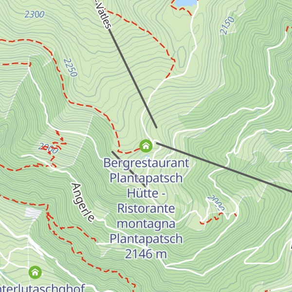 Map of Bergrestaurant Plantapatsch Hütte - Ristorante montagna Plantapatsch