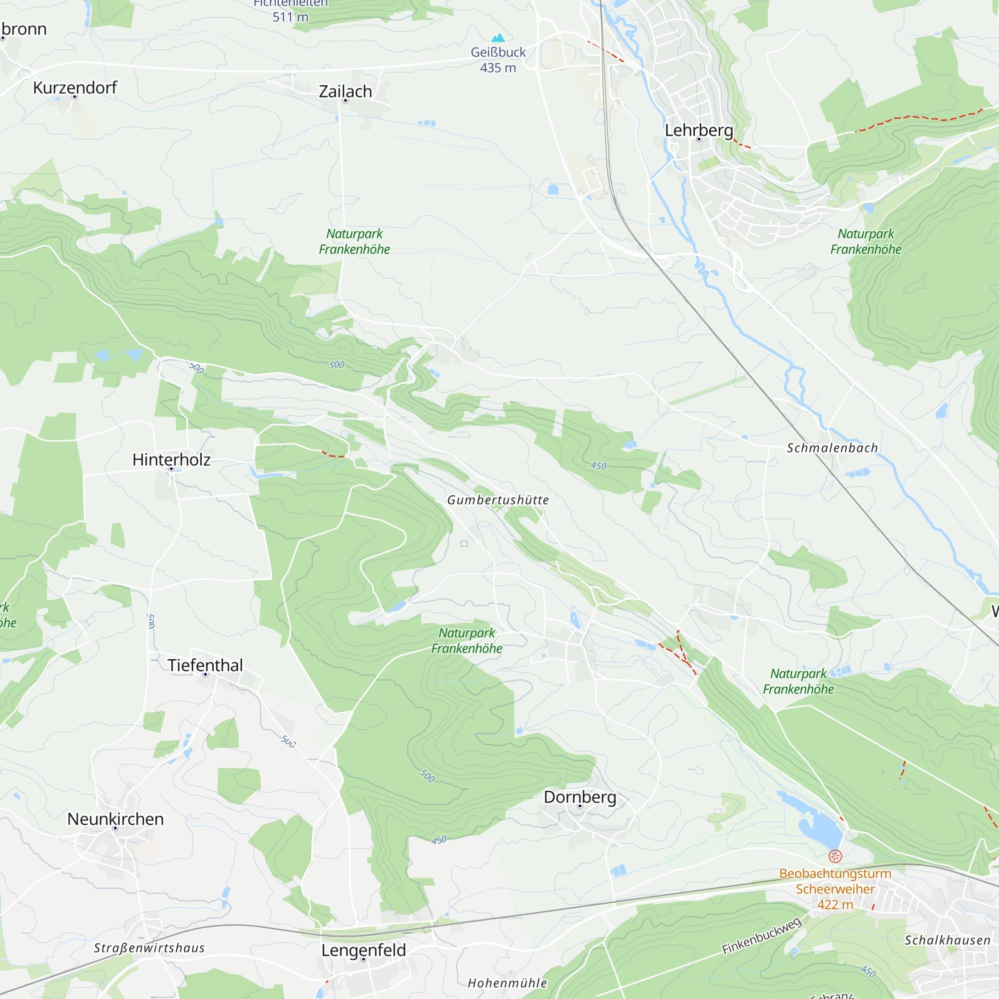 Naturfreundehaus Gumbertushütte map